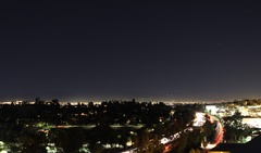 Night Rooftop Photography Over San Fernando Valley, CA